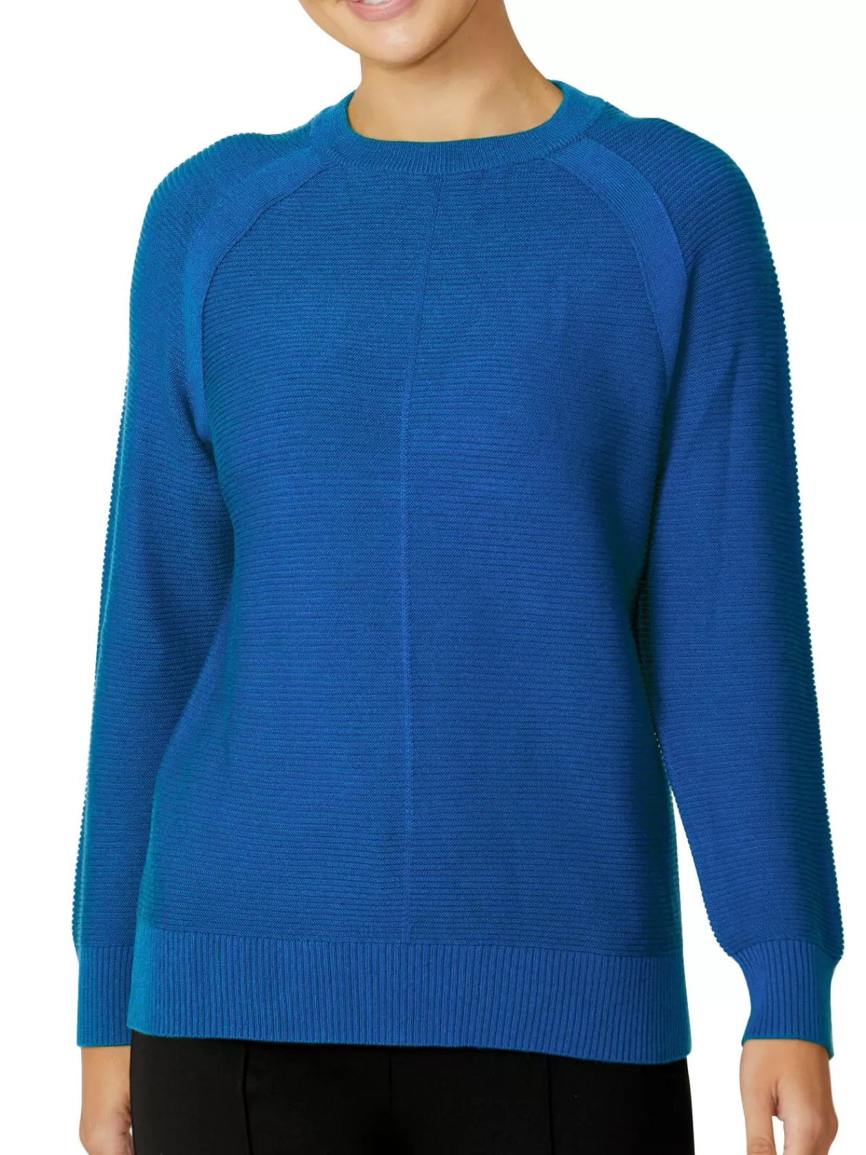 Knitwear<Anthea Crawford Alexis Blue Knit Sweater Cornflower