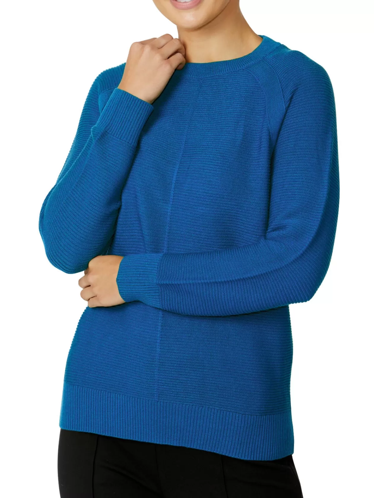 Knitwear<Anthea Crawford Alexis Blue Knit Sweater Cornflower