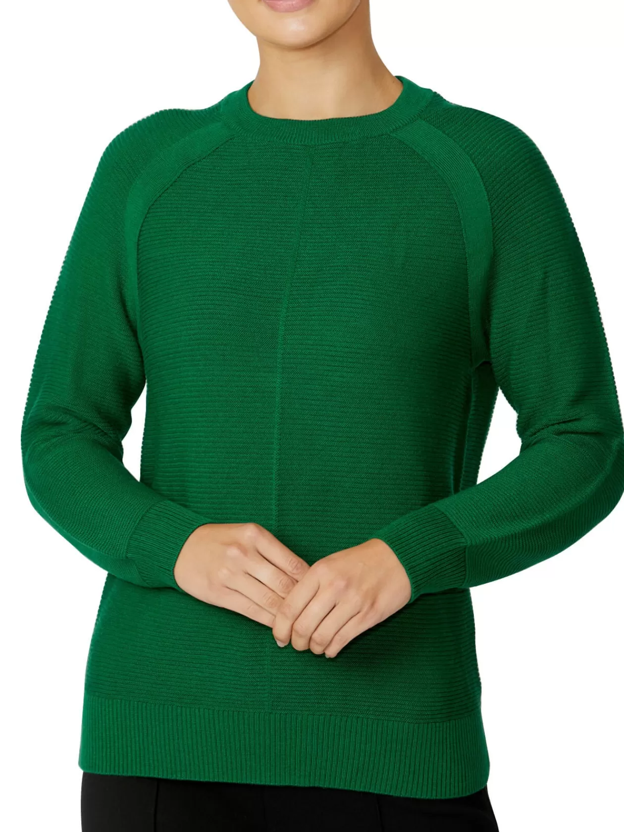 Knitwear<Anthea Crawford Alexis Green Knit Sweater Jade