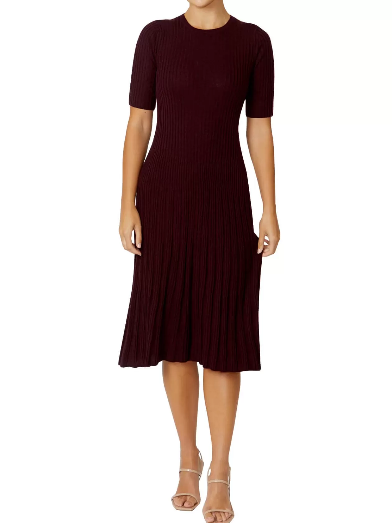 Knitwear<Anthea Crawford Aria Knit Dress Berry