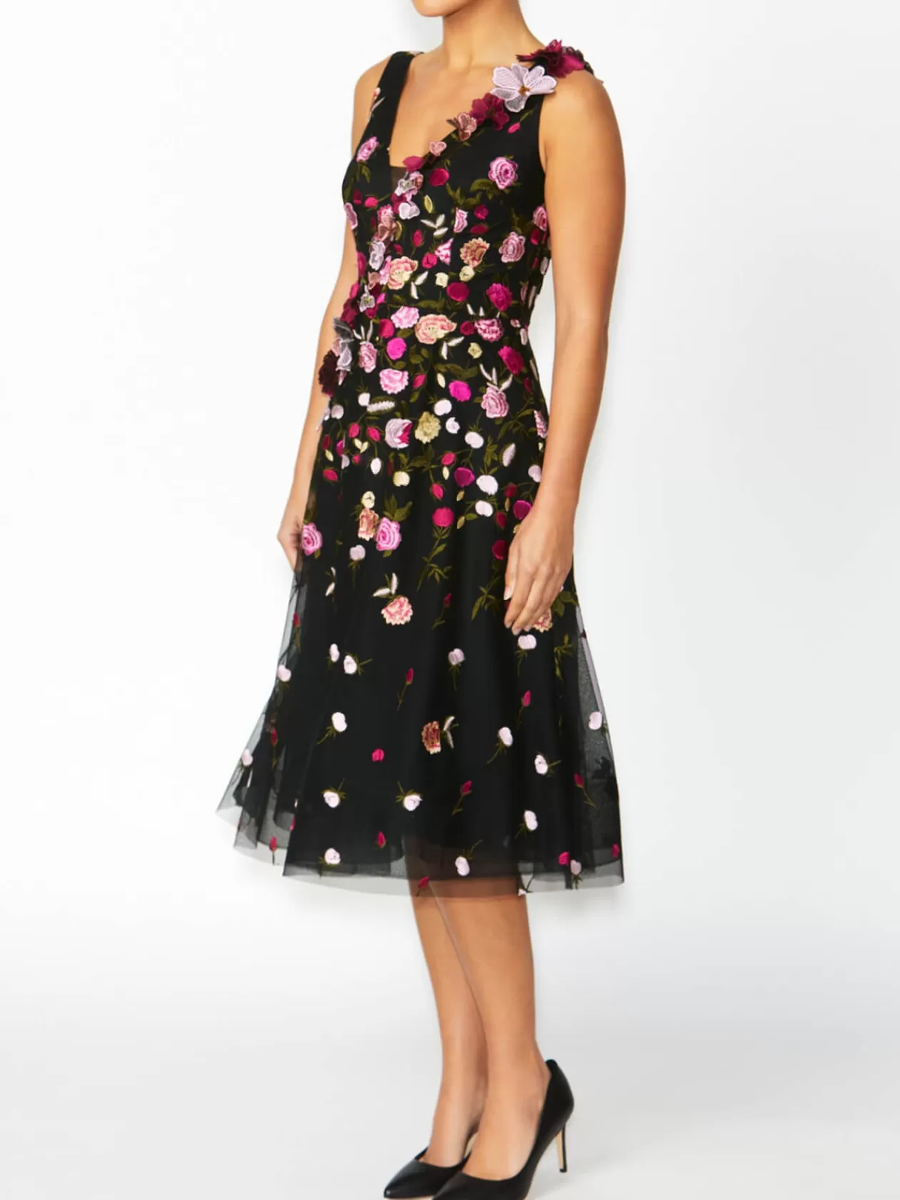 Mother Of The Bride | Event Dresses<Anthea Crawford Belle Floral A-Line Dress Black