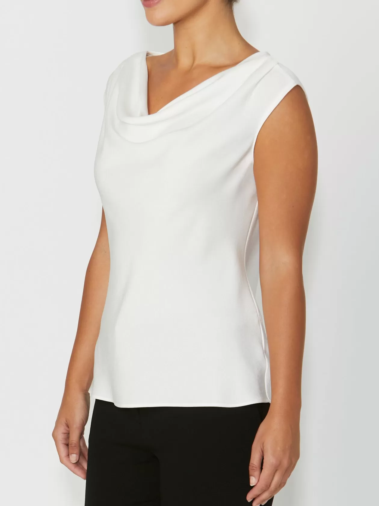 Tops<Anthea Crawford Harmony Cowl Neck Top Ivory