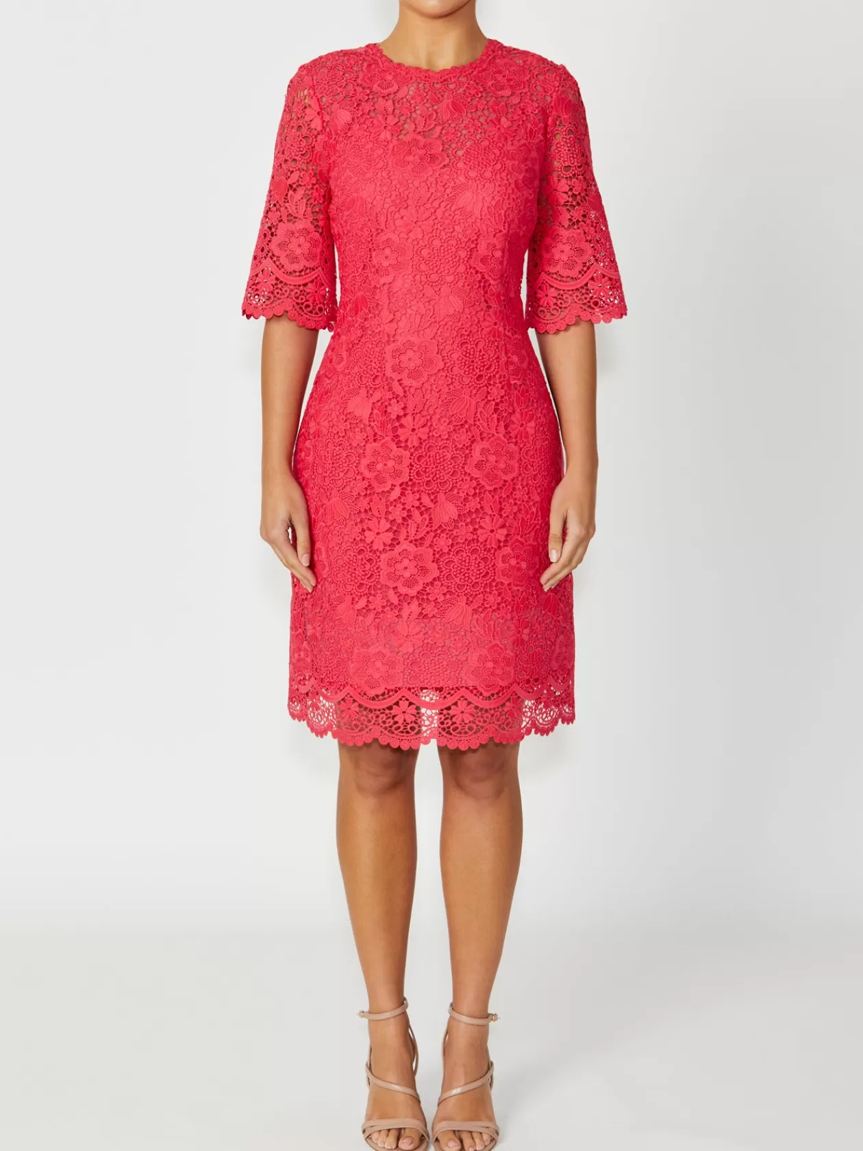 Mother Of The Bride | Event Dresses<Anthea Crawford Madeline Lace Dress Coral