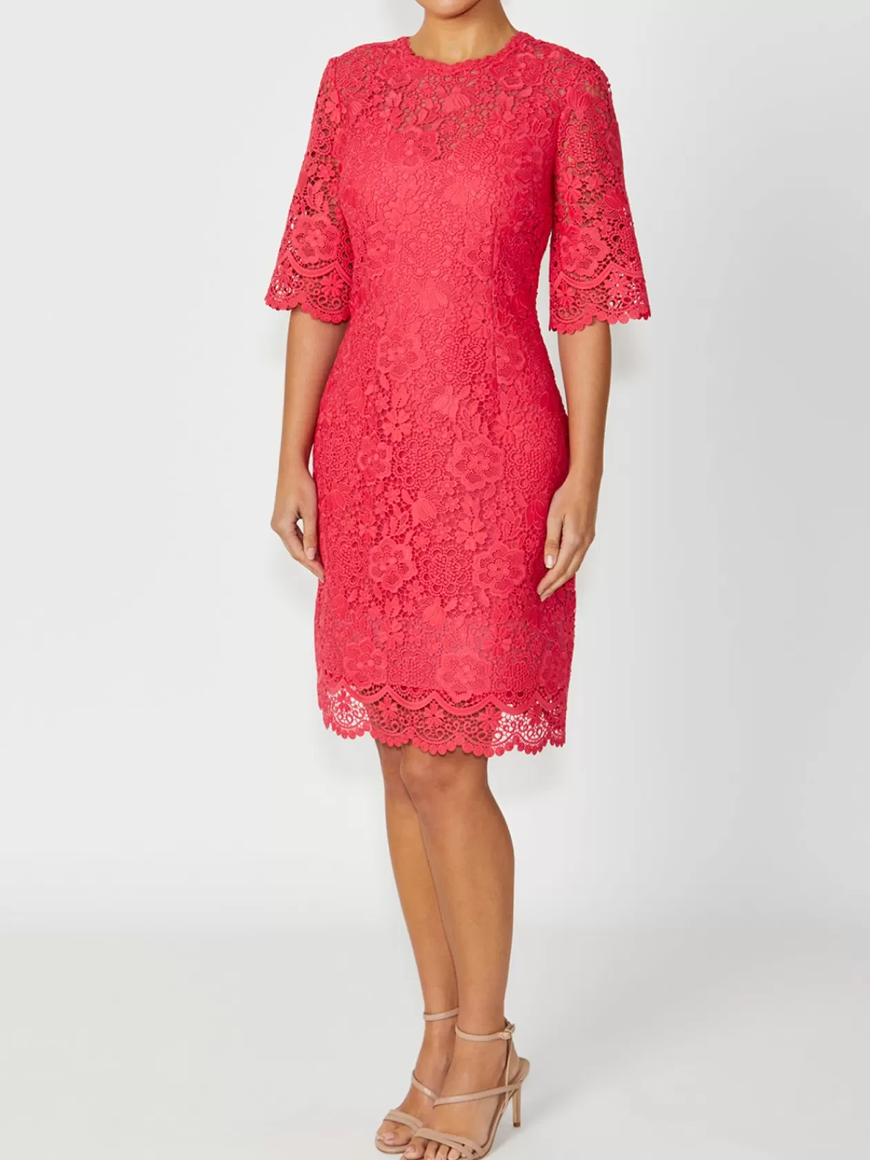 Mother Of The Bride | Event Dresses<Anthea Crawford Madeline Lace Dress Coral