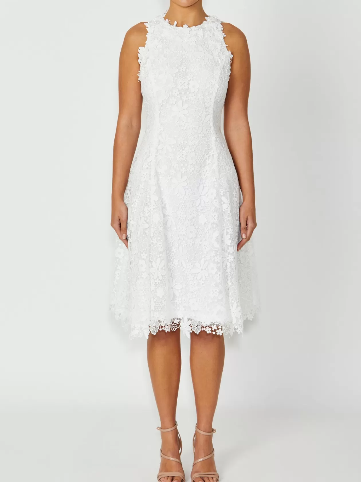 Event Dresses | Evening Dresses<Anthea Crawford Virginia Lace Dress Ivory